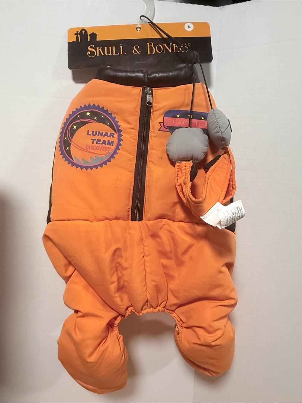 Skull & Bones Orange Lunar Team Pet Halloween Jumpsuit